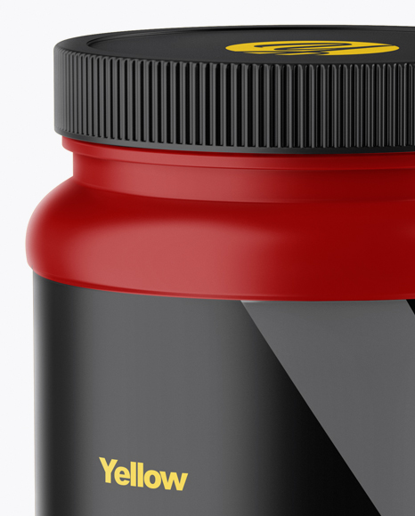 Download Matte Protein Jar Mockup High Angle Shot In Jar Mockups On Yellow Images Object Mockups PSD Mockup Templates