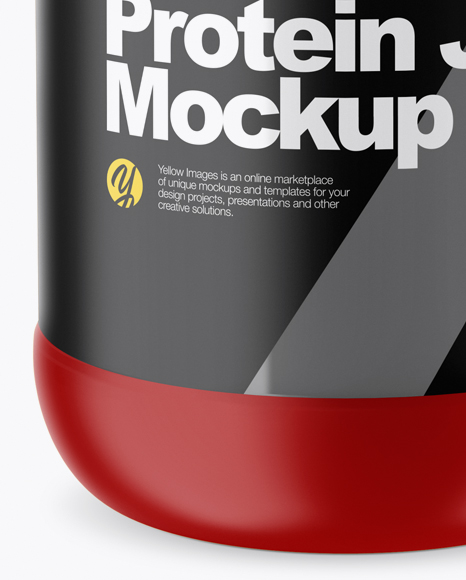 Matte Protein Jar Mockup (High Angle Shot) PSD #4