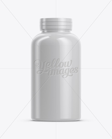 Glossy Plastic Bottle Mockup In Bottle Mockups On Yellow Images Object Mockups