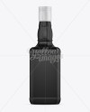 Black Matte Liquor Bottle Mockup - Front View - download high