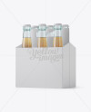 White Paper 6 Pack Beer Bottle Carrier Mockup - 3/4 View