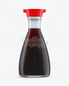 Soy Sauce Glass Bottle W/ Dispenser Top Mockup in Bottle Mockups on Yellow Images Object Mockups