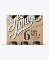 Kraft 6 Pack Cans Mockup - Front View (Eye-Level Shot) - Free Download