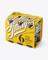 Download White Paper 6 Pack Cans Carrier Mockup - Halfside View (High-Angle Shot) in Can Mockups on ...