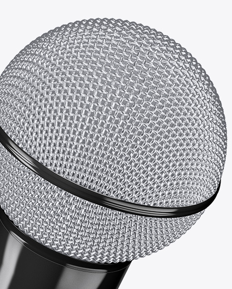 Glossy Microphone Mockup