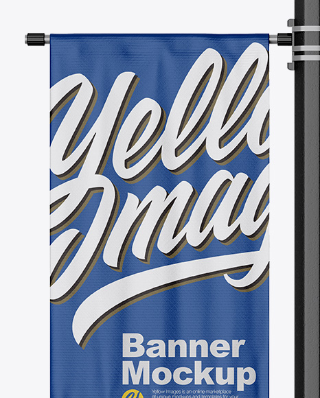 Two Matte Banners Mockup   Front View PSD #2