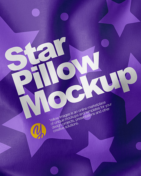 Star Pillow Mockup   Top View PSD #1