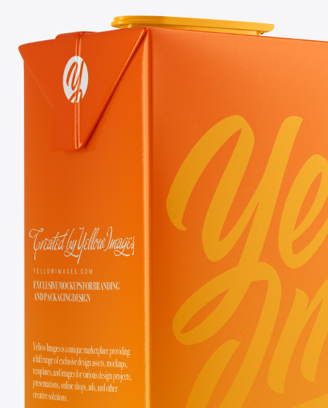 Download Juice Box Mockup Half Side View In Packaging Mockups On Yellow Images Object Mockups