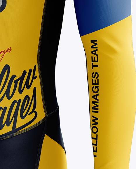 Men’s Cycling Skinsuit LS mockup (Half Side View)