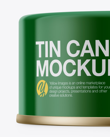 Tin Can Mockup   Front View PSD #2