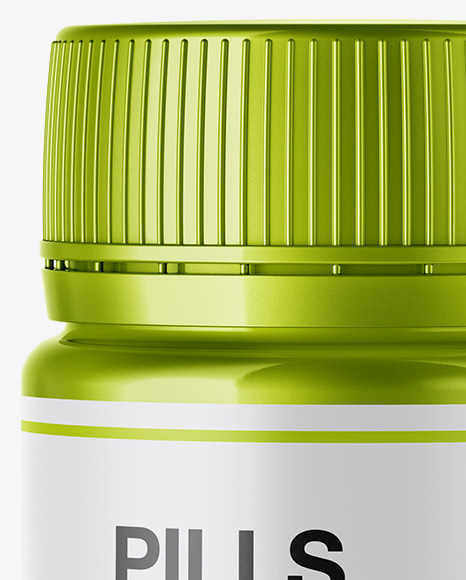 Metallic Pills Bottle Mockup PSD #2