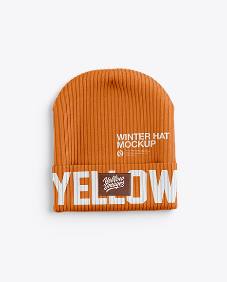 Beanie Hat Mockup In Apparel Mockups On Yellow Images Object Mockups