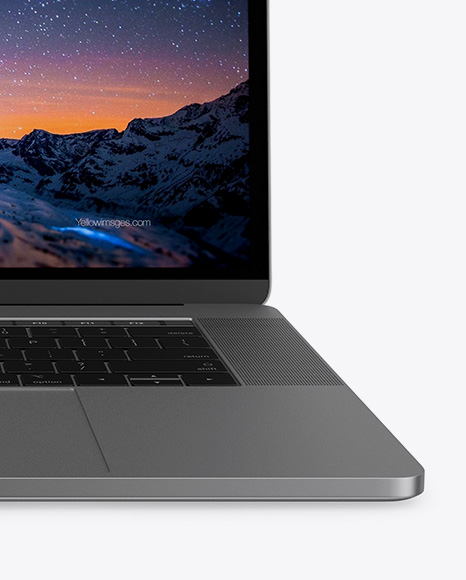 Macbook Pro Mockup - Front View