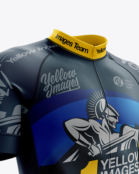 Men’s Cycling Skinsuit mockup (Right Half Side View) PSD #2