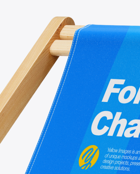 Folding Beach Chair Mockup - Half Side View