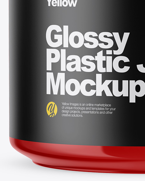 Glossy Plastic Jar Mockup PSD #1