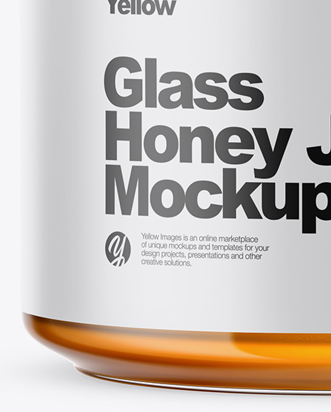 Clear Glass Honey Jar Mockup