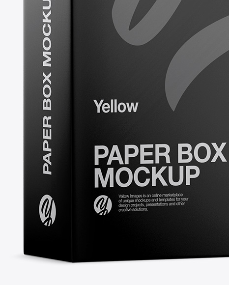Paper Box Mockup   Half Side View PSD #1