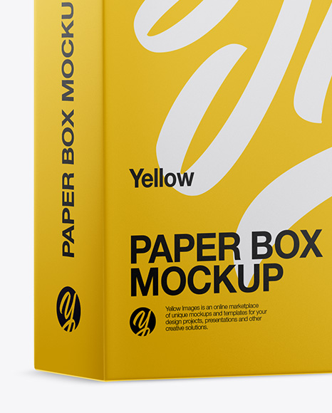 Paper Box Mockup   Half Side View PSD #4