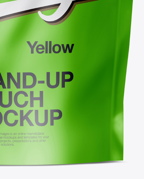 Matte Stand Up Pouch Mockup   Front View PSD #1