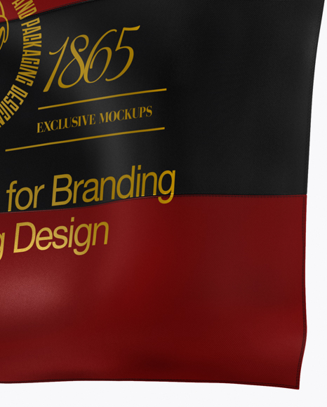 Flag Mockup   Half Side View PSD #4