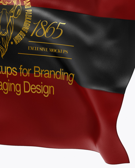 Flag Mockup Half Side View In Outdoor Advertising Mockups On Yellow Images Object Mockups