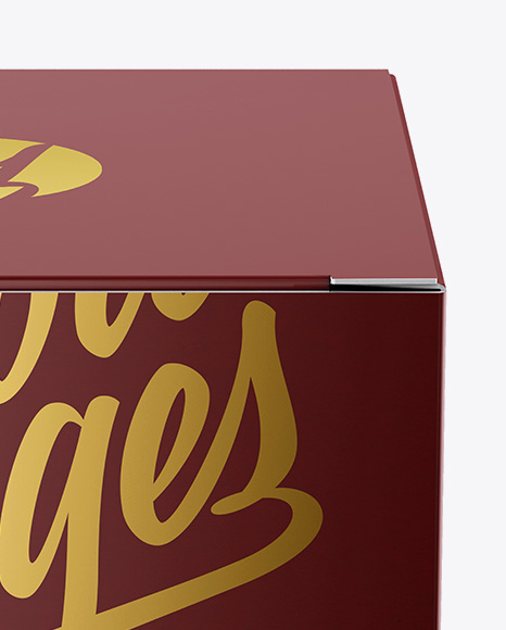 Paper Box Mockup   Front View (High Angle Shot) PSD #2