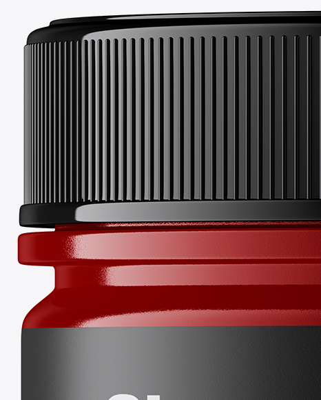 Glossy Jar Mockup   Front View PSD #2