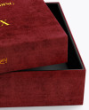 Download Opened Velvet Box Mockup High Angle Shot In Box Mockups On Yellow Images Object Mockups