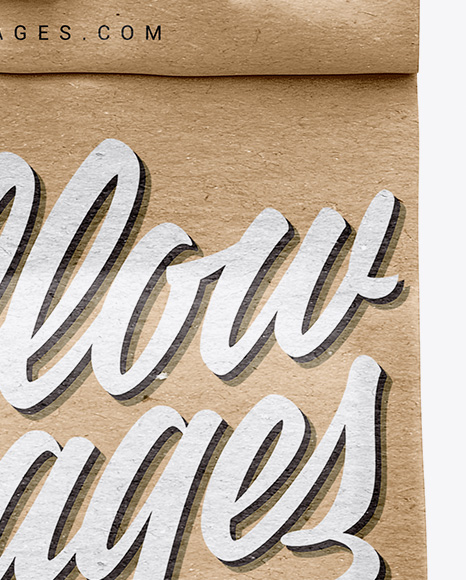 Kraft Coffee Bag With Clip Mockup   Front View PSD #1