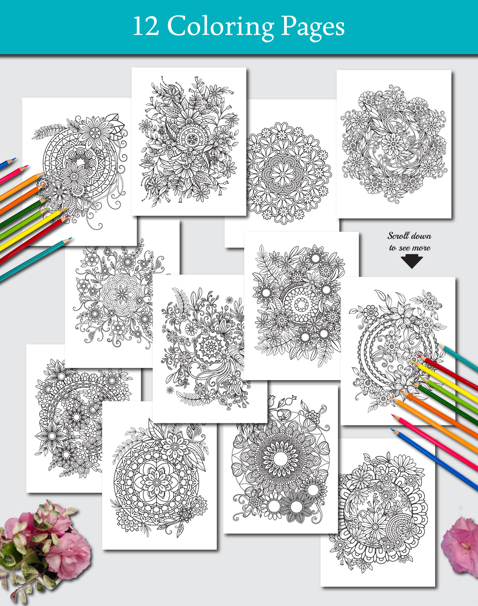 12 Coloring Pages On Yellow Images Creative Store