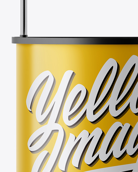 Download Promo Stand Mockup Front View In Indoor Advertising Mockups On Yellow Images Object Mockups PSD Mockup Templates