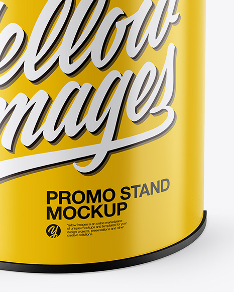 Promo Stand Mockup - Front View (High Angle Shot)