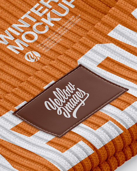 Beanie Hat Mockup   Half Side View (High Angle Shot) PSD #7