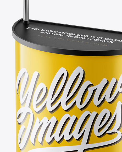 Download Promo Stand Mockup - Half Side View (High Angle Shot) in Indoor Advertising Mockups on Yellow ...