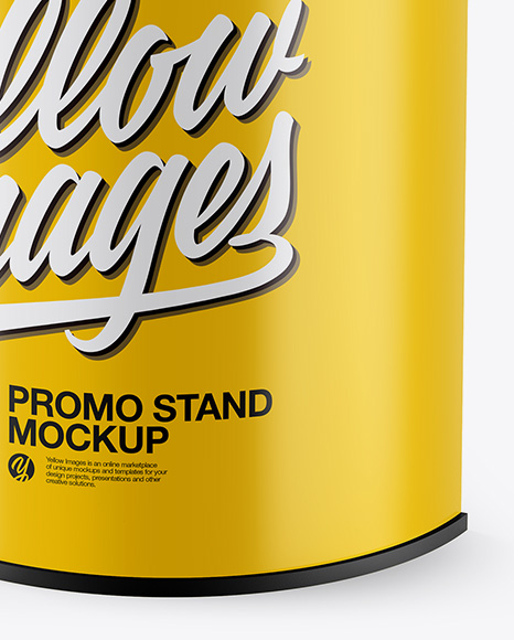 Download Promo Stand Mockup - Half Side View (High Angle Shot) in Indoor Advertising Mockups on Yellow ...