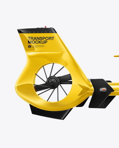 Download Helicopter Mockup Side View In Vehicle Mockups On Yellow Images Object Mockups PSD Mockup Templates