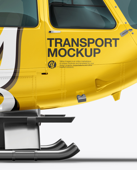 Helicopter Mockup - Side view