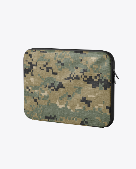 Download Melange Laptop Case Mockup - Half Side View in Apparel ...