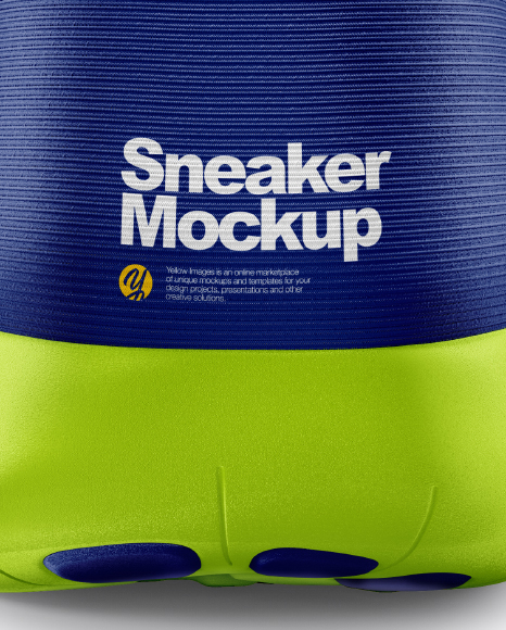 Sneaker Mockup Back View In Apparel Mockups On Yellow Images Object Mockups