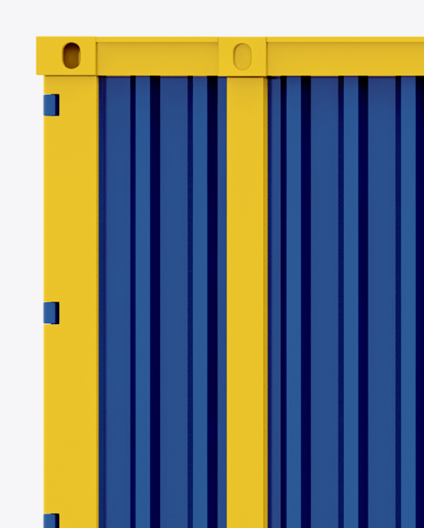 40f Shipping Container Mockup Side View In Object Mockups On Yellow Images Object Mockups