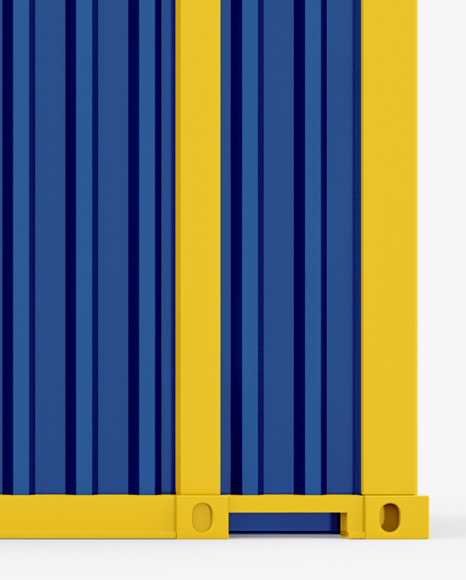 40f Shipping Container Mockup Side View In Object Mockups On Yellow Images Object Mockups