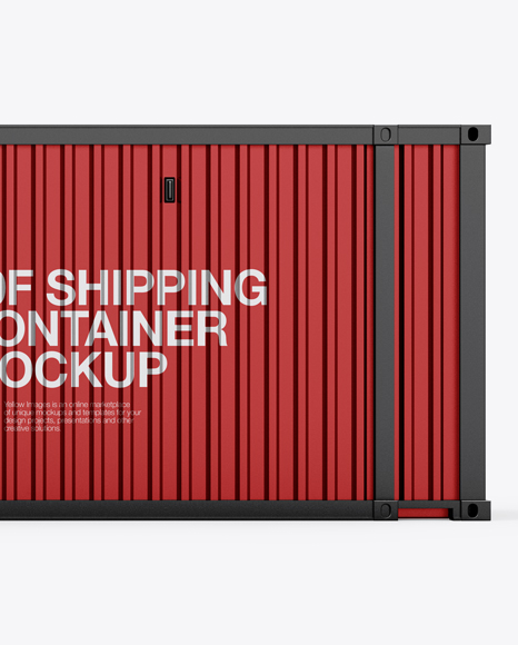 40F Shipping Container Mockup - Side View - Free Download Images High