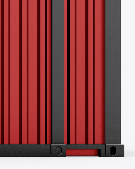 40f Shipping Container Mockup Side View In Object Mockups On Yellow Images Object Mockups