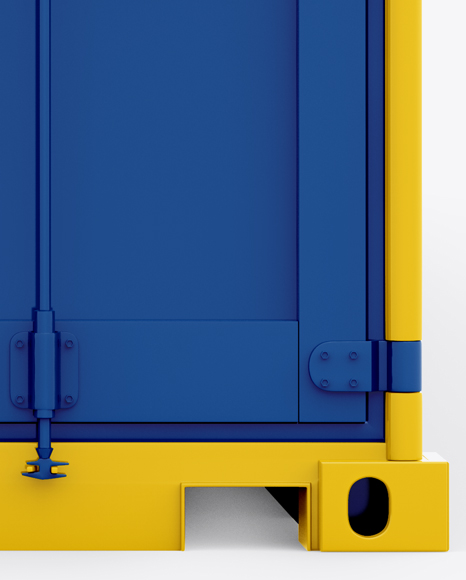 40f Shipping Container Mockup Front View In Object Mockups On Yellow Images Object Mockups