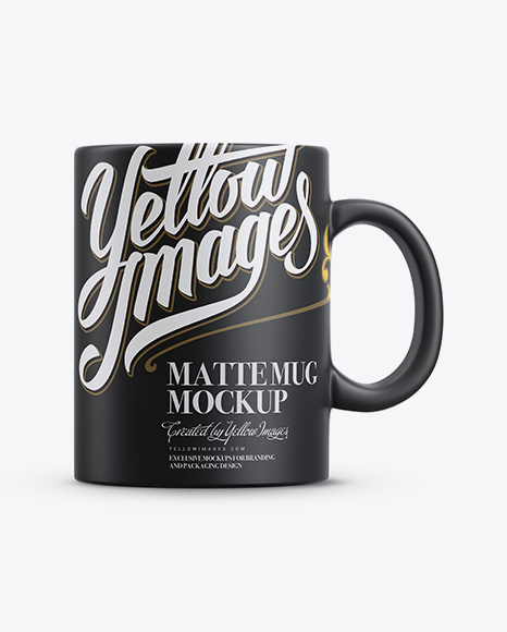 Download Matte Mug Mockup in Object Mockups on Yellow Images Object Mockups