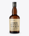 Amber Liquor Bottle Mockup - Front View - Free Download Images High