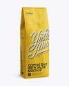 Download 250g Coffee Bag With Valve Mockup - Half-Turned View in Bag & Sack Mockups on Yellow Images ...