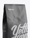 Download 250g Coffee Bag With Valve Mockup - Half-Turned View in Bag & Sack Mockups on Yellow Images ...