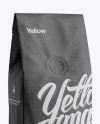 Download 250g Kraft Coffee Bag With Valve Mockup - Half-Turned View ...